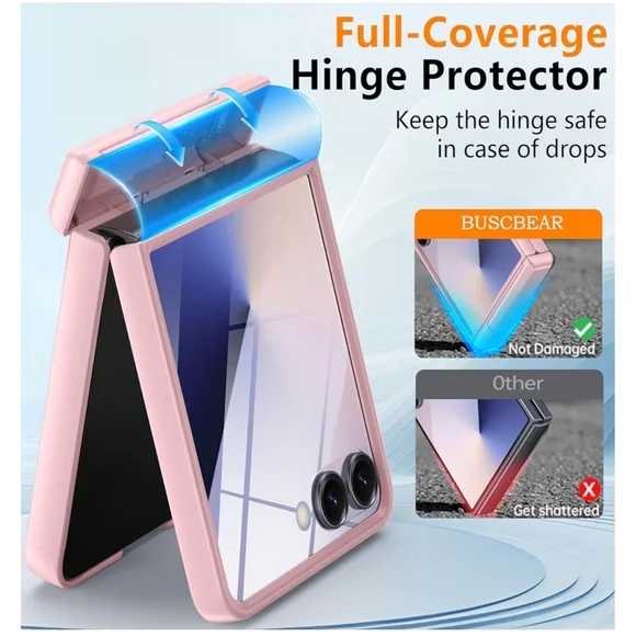 Pink Samsung Galaxy Z Flip 7 Case - MagSafe & Hinge Protection - NEW - Picture 5 of 5
